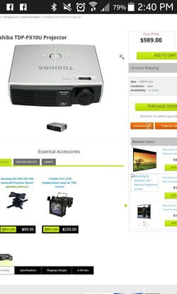 Toshiba movie projector