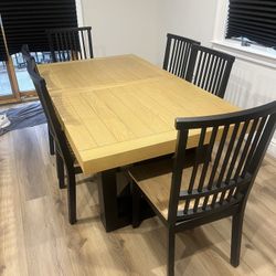 Brand new Beautiful  heavy duty brown wooden kitchen table set no assembly required