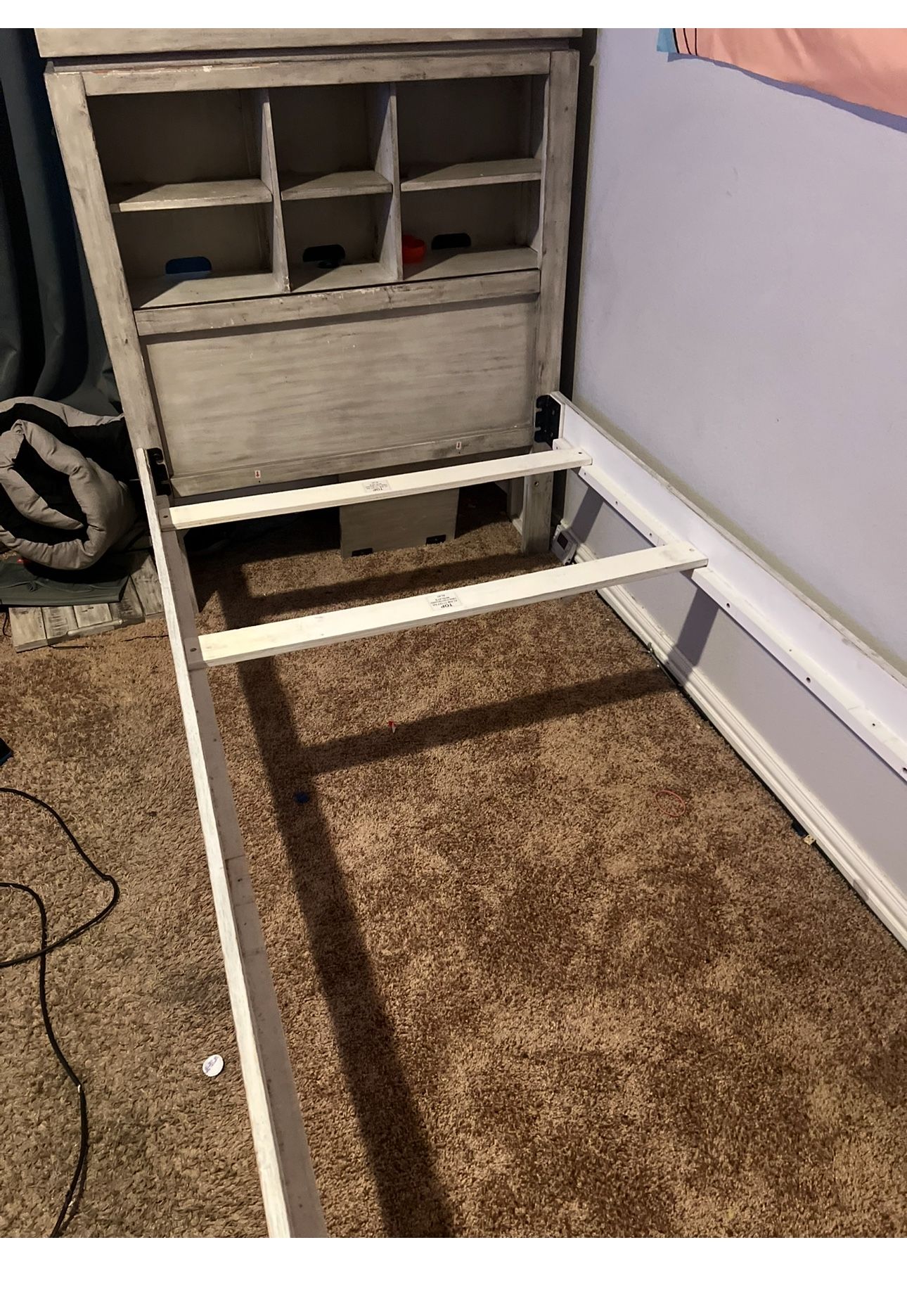 Twin Be Frame Slates and Mattress Support/board Included