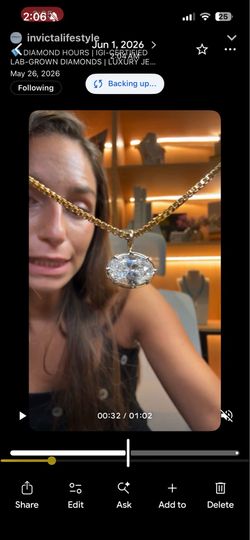 5.01 Carat Lab Grown Diamond in a 14kt Yellow Gold Pendant - IGI CERTIFIED