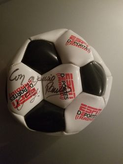 Jorge Ramos autograph soccer ball signed football ESPN deportes