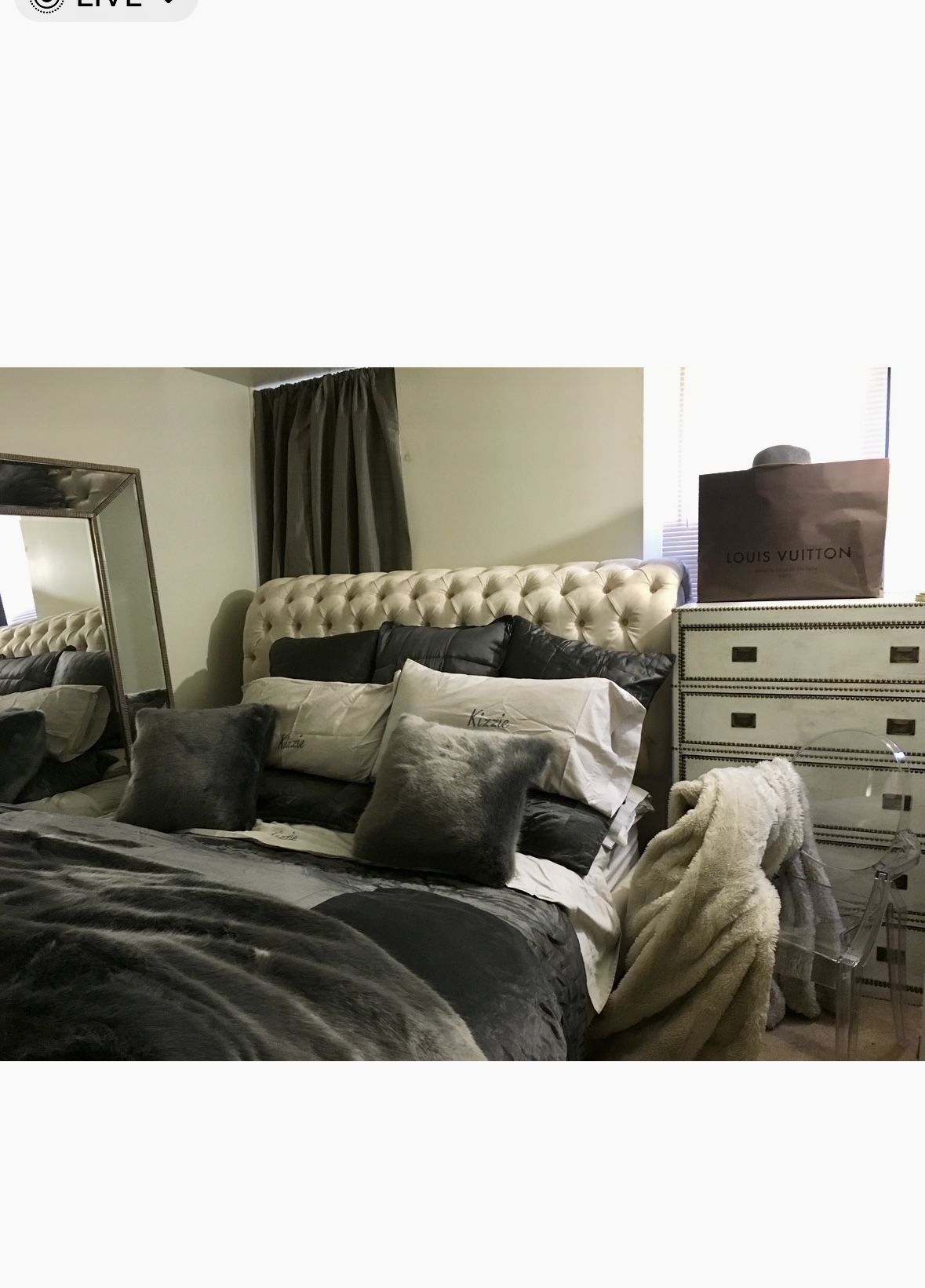 Z Gallerie Sleigh King bed