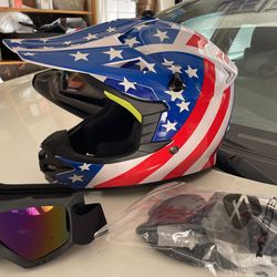 Youth Kids Dirt Bike Helmet for Boys&Girls,Full Face Motorcycle Helmet for Off-Road ATV Street Riding Four Wheeler Mountain Bike with Goggles Gloves,D