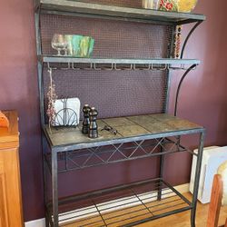 Wine rack. Glass Iron Tile. Holds Glasses 