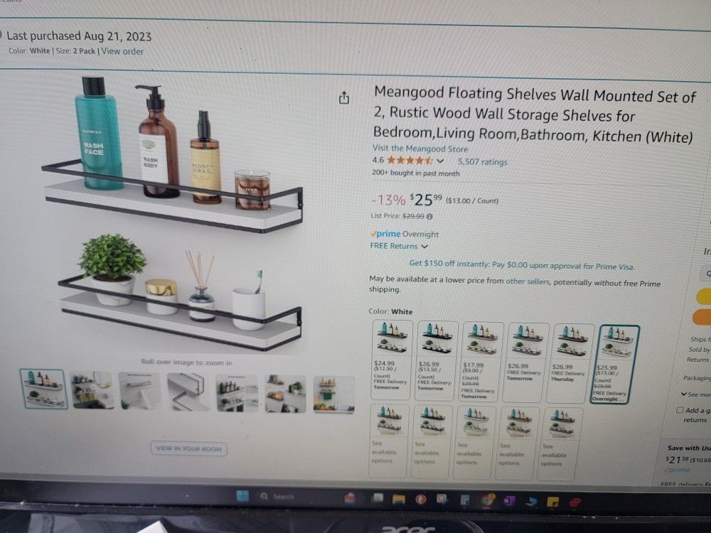 White Floating Shelves