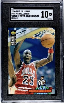 1994-95 Upper Deck Collector's Choice #402 Michael Jordan Gold Signature French