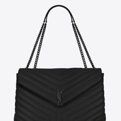 SAINT LAURENT LOULOU LARGE CHAIN BAG IN QUILTED LEATHER