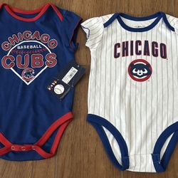 2pcs Chicago Cubs Bodysuit 