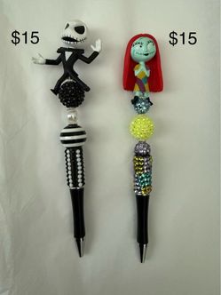 Jack & Sally Beaded Character Pens
