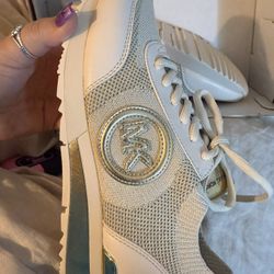 New In Box Michael Kors Jenkins Knit Trainer Met SF Stretch Knit Size 8 $225 Retail!