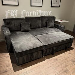 New Black Sofa Bed 