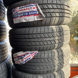 📲🚗185/65/14 Vendo Set Se Llantas Nuevas America 