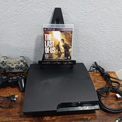 Sony PS3 Slim CECH-2001A 120GB Console Bundle - The Last of Us + 2 Controllers