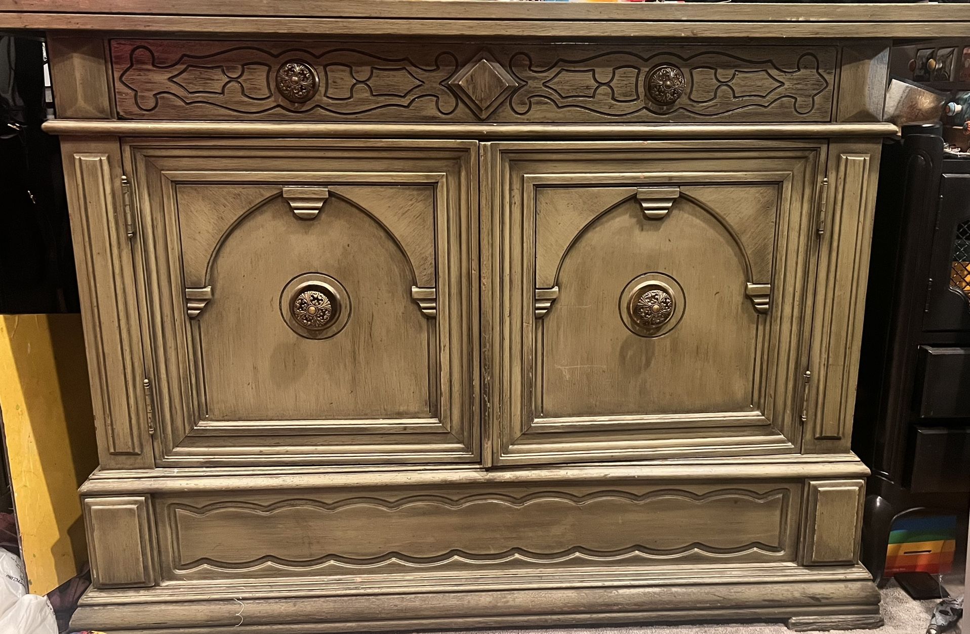 Vintage Cabinet Buffet Credenza 