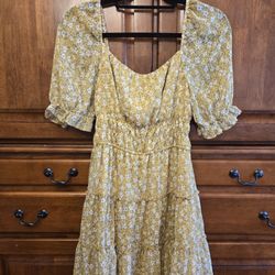 Yellow Summer Dress By ROW A SIZE MEDIUM