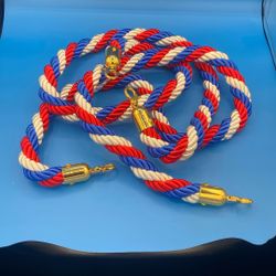 Stanchion Rope – 2x Movie Theater Crowd, Control, Barrier Ropes With Hooks