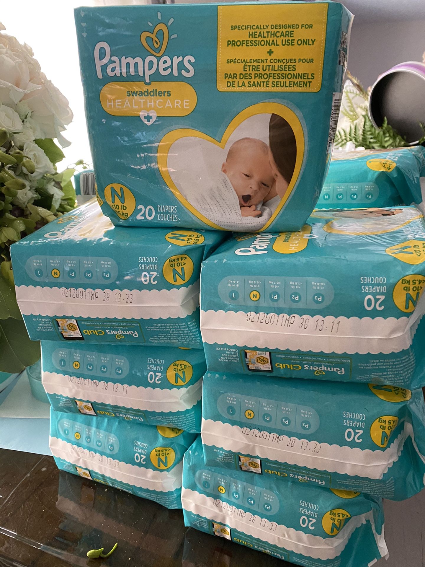Pampers swaddlers baby diapers 20 pack x 7