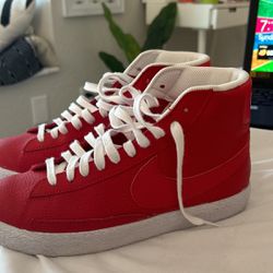 Red Nike Blazers