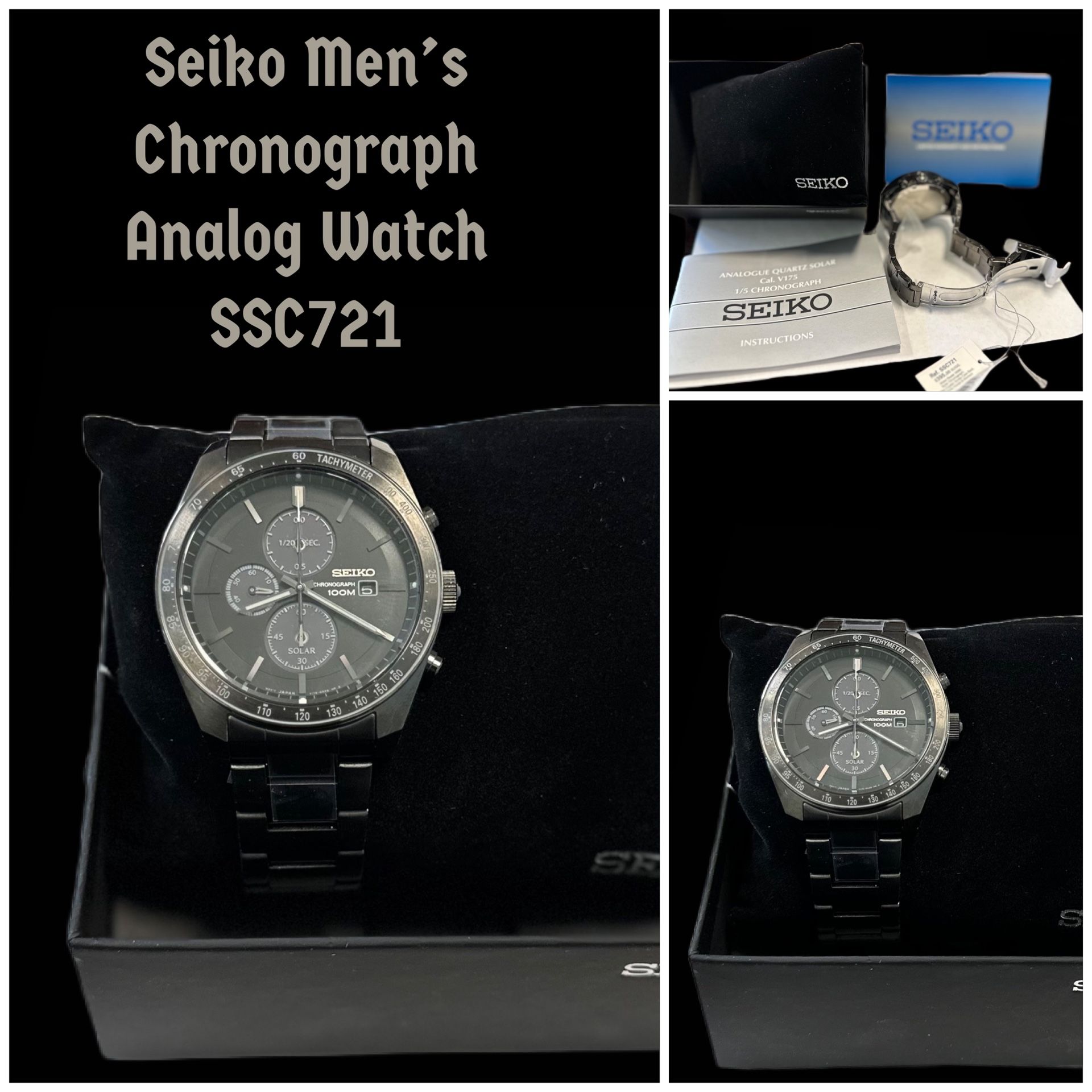 Seiko Mens CHRONOGRAPH Black Out