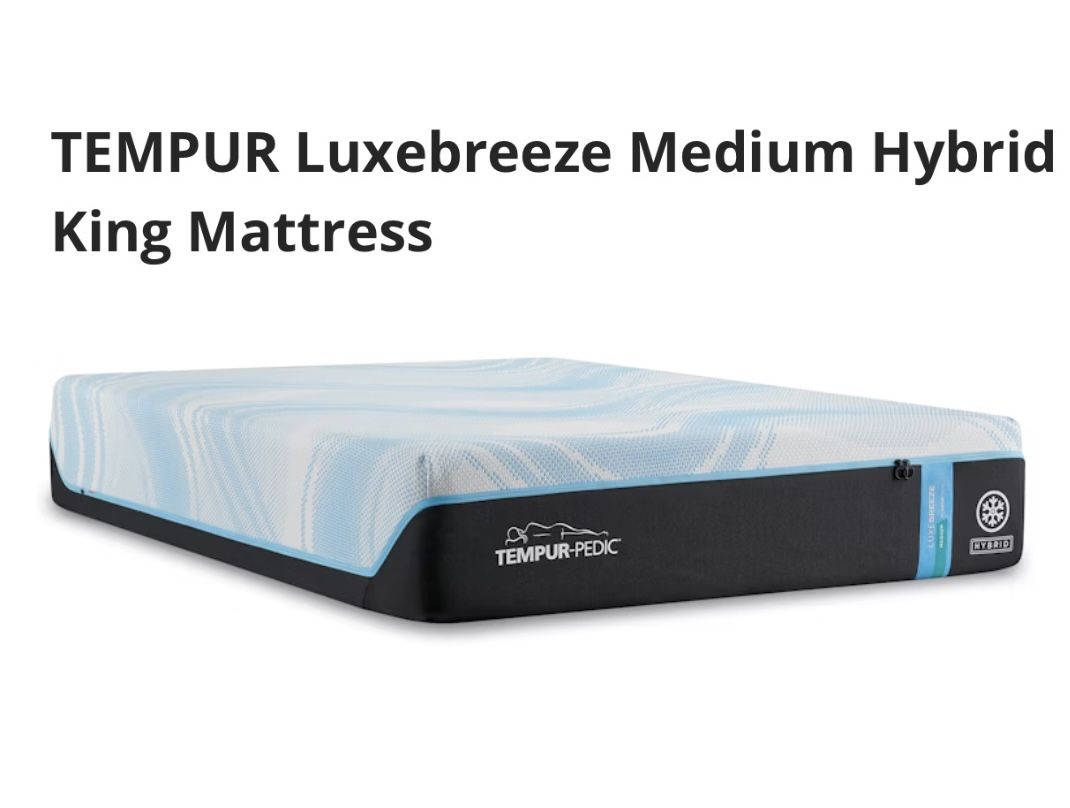 🔥King Size | Medium | TEMPUR Luxebreeze Hybrid Mattress ❗️ Retail For $6,399