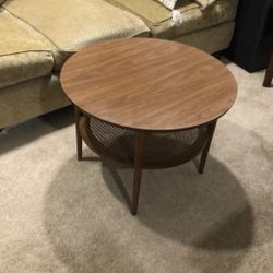 Mid century coffee table USA rattan Lane