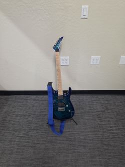 Jackson Electric Guitar Blue Quilt Top