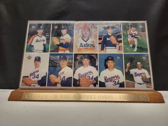 Nolan Ryan Complete Sheet of Farewell Set of Mothers Cookies Cards in Custom Display