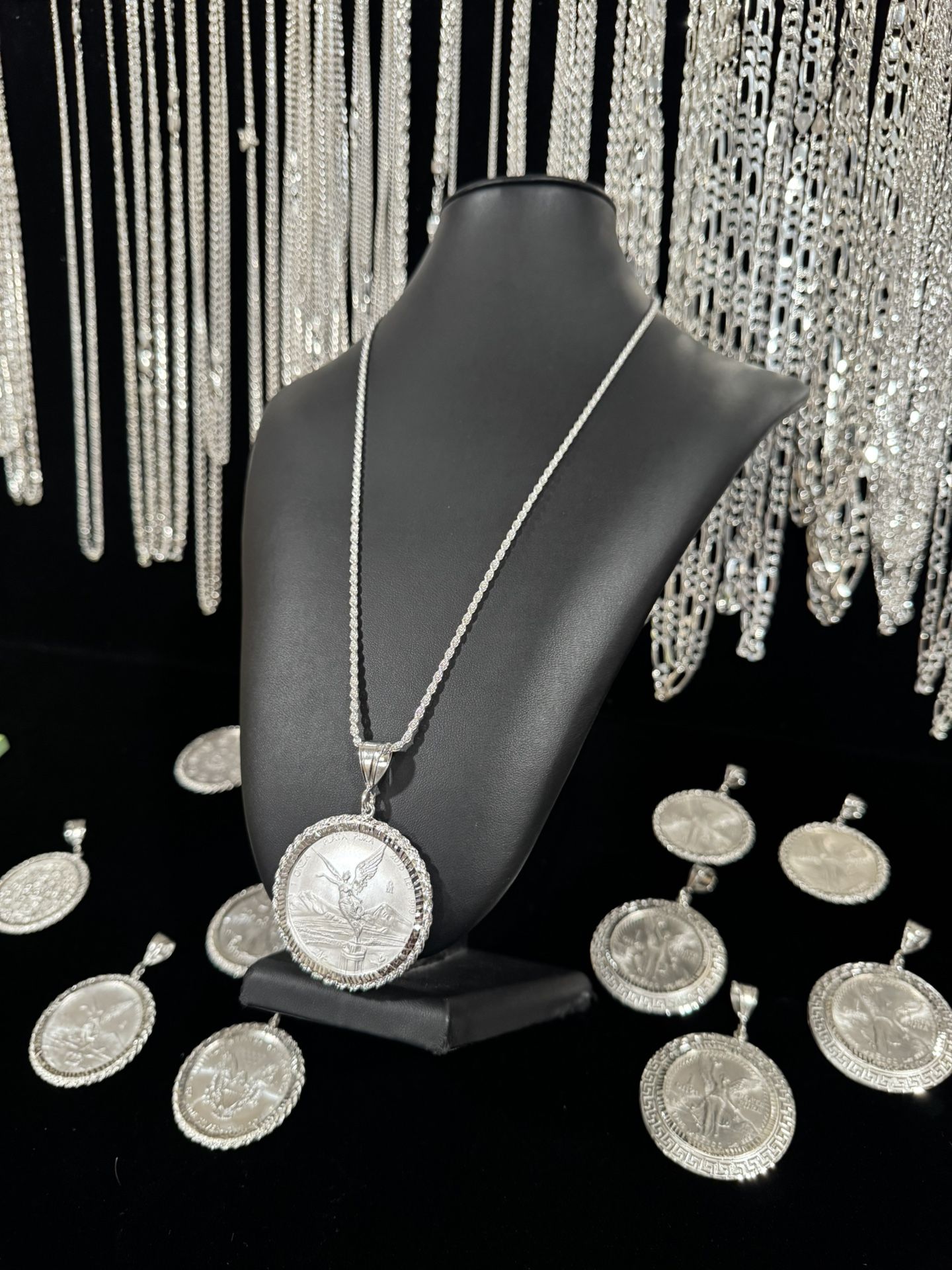 2015 Original Libertad 1 Onza De Plata Pura Moneda Mexicana Con Cadena De plata Italiana,All Products : American Fashion Style Bags On Sale