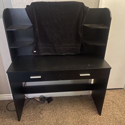 Black Vanity With Mirror 