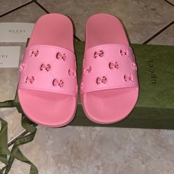 Pink Gucci Slides 