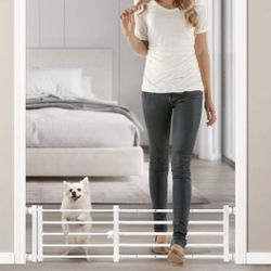 NEW Dog Pet Gate Step over with Door 10" Tall New, Open Box 26" to 41" Wide. Condition is New. Shipped with UPS Ground