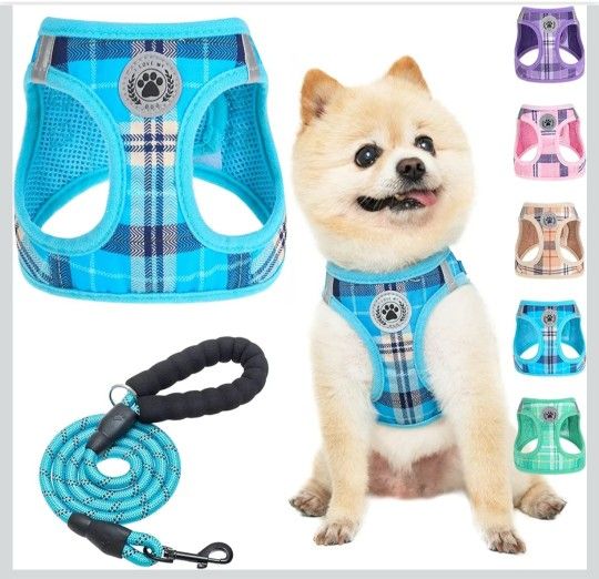 BEAUTYZOO Small Dog Harness and Leash Set,Step in No Choke No Pull Soft Mesh Dog