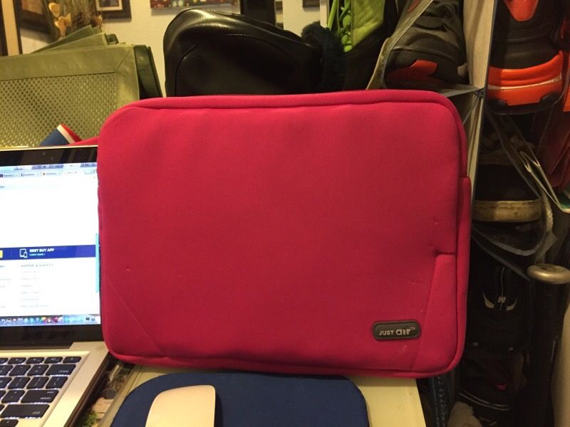 Pink laptop bag