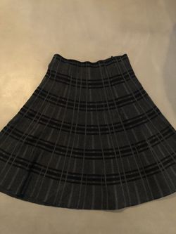 max studio || high waist plaid skirt