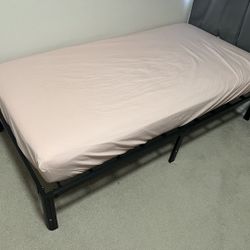 Twin Bed Frame + Mattress