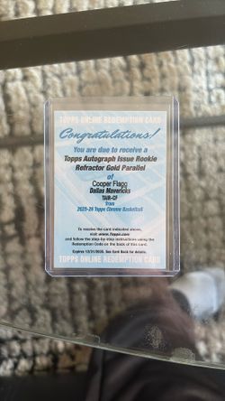 2025 Topps Chrome Cooper Flagg Gold Refractor Auto /50 Redemption *REDEEMED*