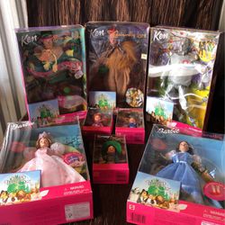 Barbie Vintage 1999 Wizard Of Oz Doll Set (8) New Sealed