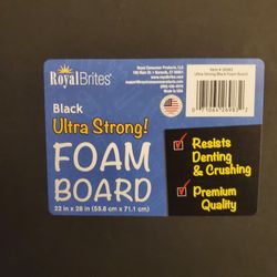 Royal Brites Foam Boards: Black 22"x28" & White Trifold (open) 40"x28" (closed) 20"x28"