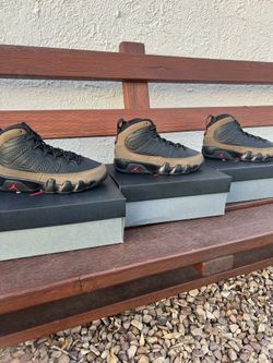 Jordan 9 Olive Size 5y/6.5W - Read Description 
