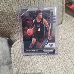 Jaden McDaniel Draft Pick Rookie Prizm Basketball Card