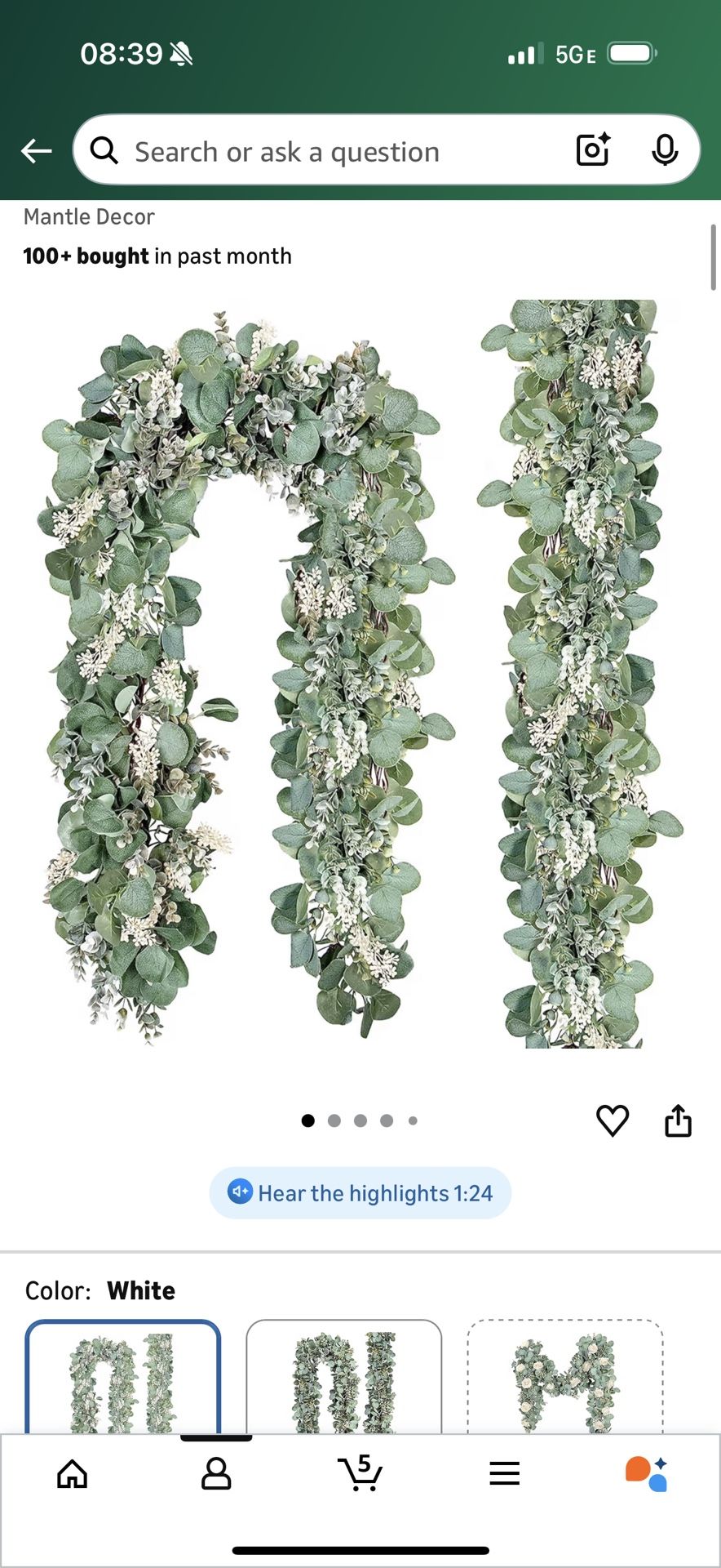 Eucalyptus table garland (10 Available)