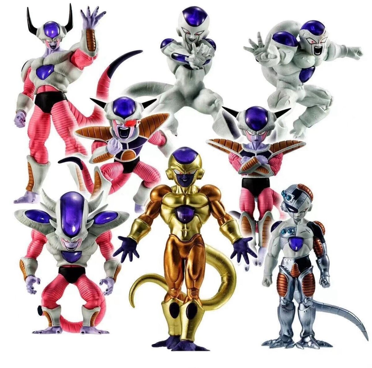 8pcs/set Dragon Ball Frieza Action Figure ALL Form Figurine Toys Gift 3~5in