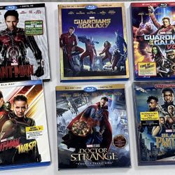 Marvel BluRay Lot Of 6 Ant man Black Panther Guardians Of Galaxy MINT Bundle