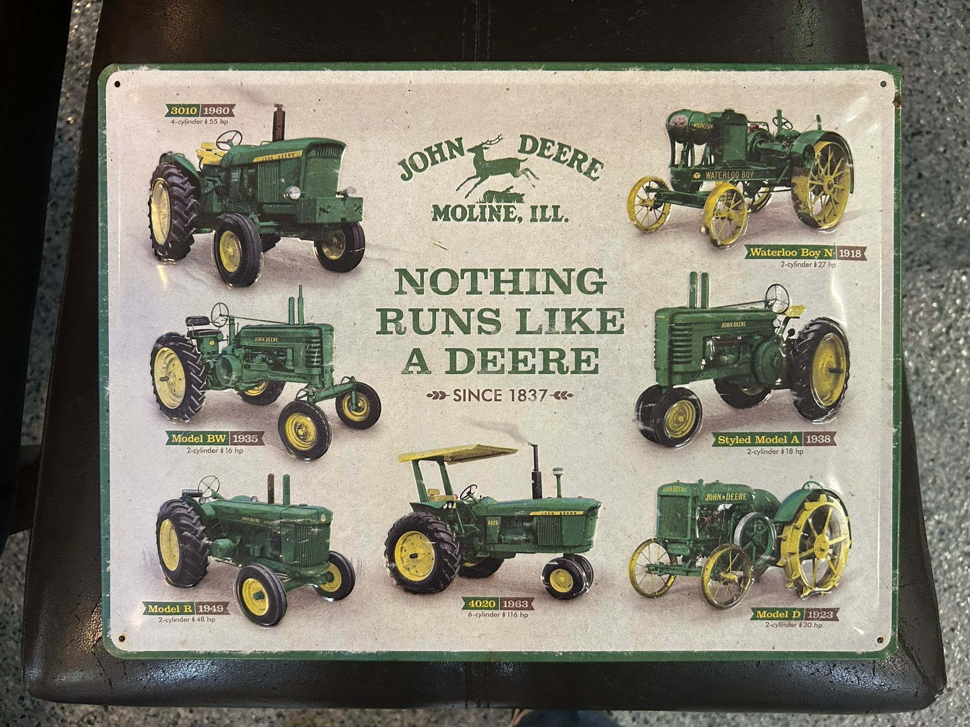 John Deere Tin Sign