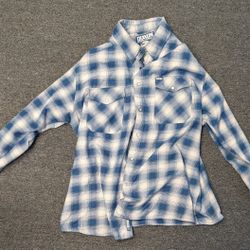 Dixon Blue And White Flannel 2XL