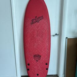 5’5 Odysea Catch Surf Round Nose Fish (RNF) foam red surfboard