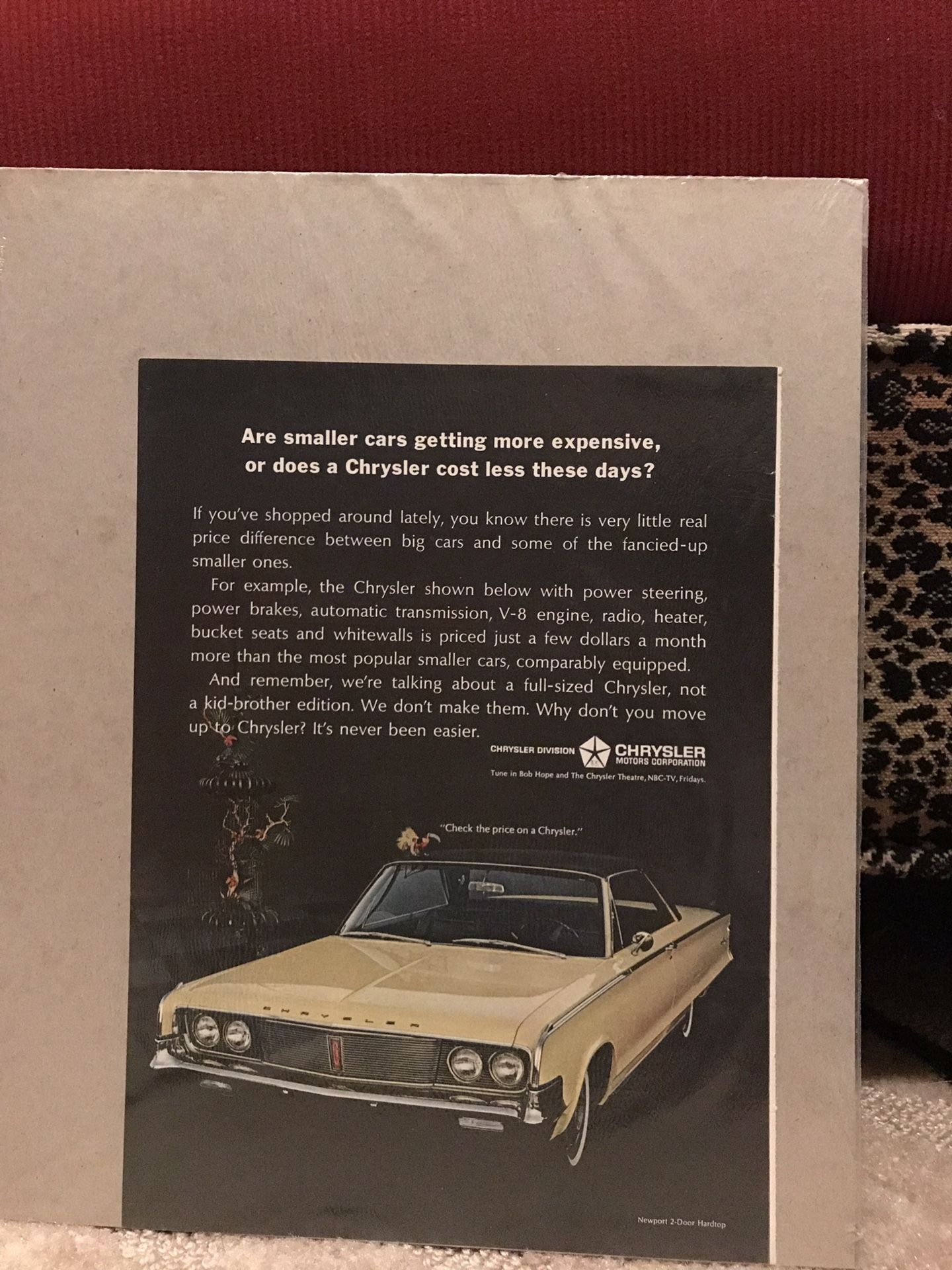 Chrysler Newport Hardtop Vintage Magazine Ad