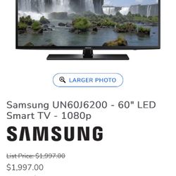 Samsung UN60J6200- 60" LED Smart Tv