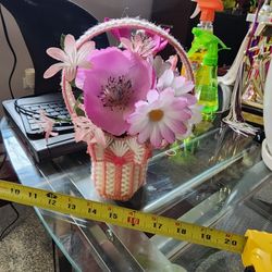 Faux Flower Basket