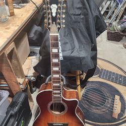 D'Angeleco 12 string with electronics 